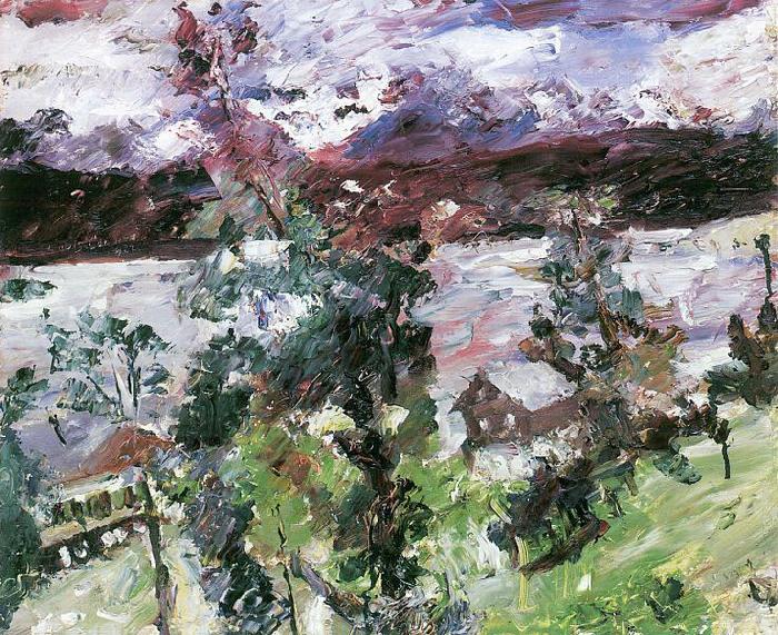 Lovis Corinth Walchensee, Neuschnee Sweden oil painting art